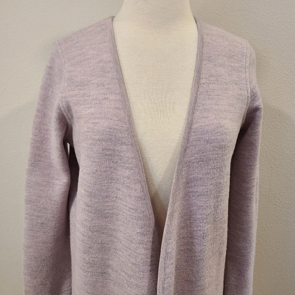 Madewell Lombard Sweater Coat in Heathered Shell Lilac - Picture 4 of 6